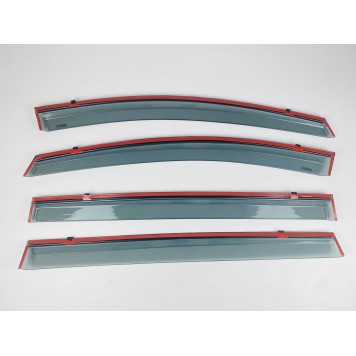 Дефлекторы окон Volkswagen Sharan 2010+ 5D с нерж. хром полоской-6